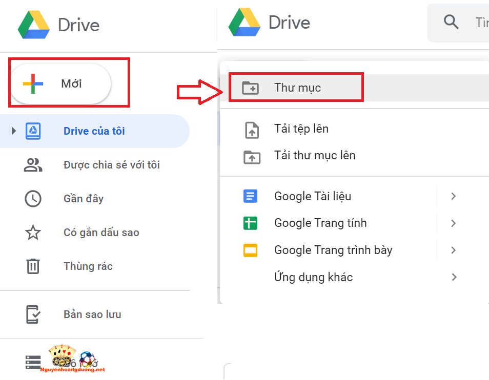 Sao lưu dữ liệu của bạn lên trên Google Drive