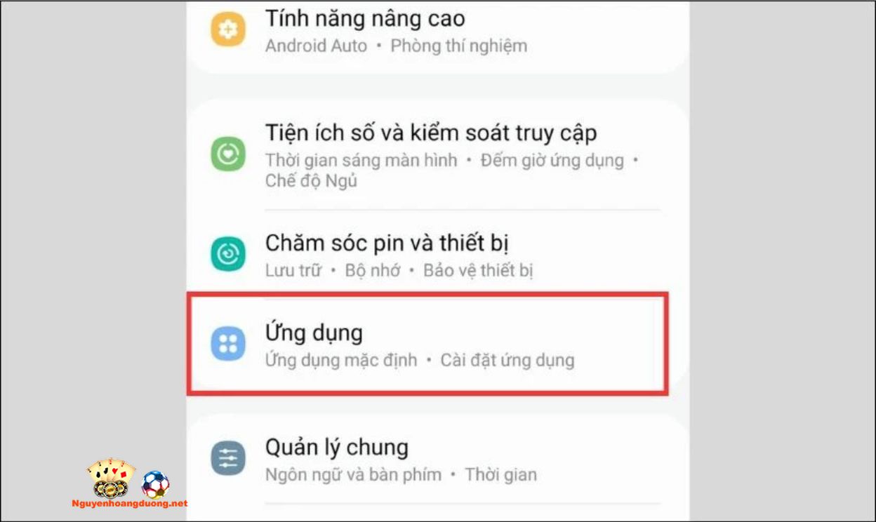 Bấm chọn ứng dụng 